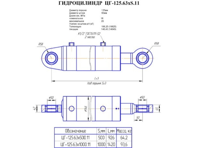 ЦГ-125.63х500.11